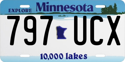 MN license plate 797UCX