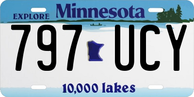 MN license plate 797UCY