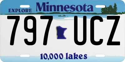 MN license plate 797UCZ