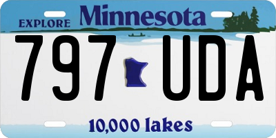 MN license plate 797UDA