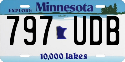MN license plate 797UDB