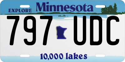 MN license plate 797UDC