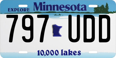 MN license plate 797UDD