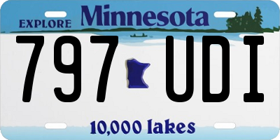 MN license plate 797UDI