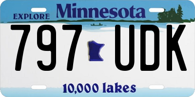 MN license plate 797UDK