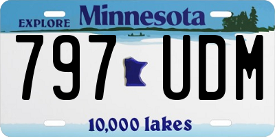 MN license plate 797UDM