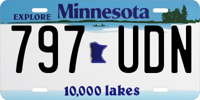 MN license plate 797UDN