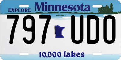 MN license plate 797UDO