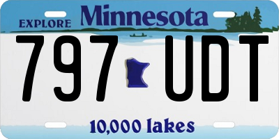 MN license plate 797UDT