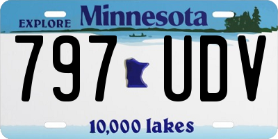 MN license plate 797UDV