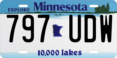 MN license plate 797UDW