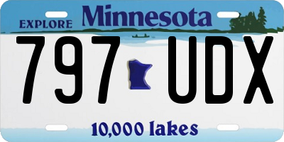 MN license plate 797UDX