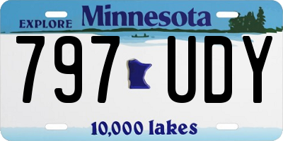 MN license plate 797UDY