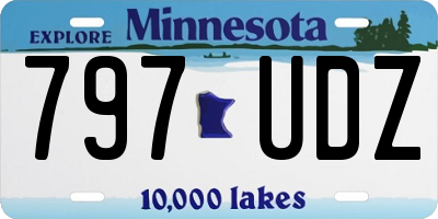 MN license plate 797UDZ