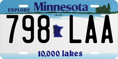 MN license plate 798LAA