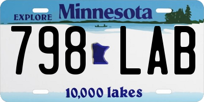 MN license plate 798LAB