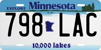 MN license plate 798LAC