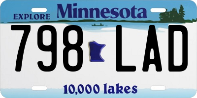 MN license plate 798LAD
