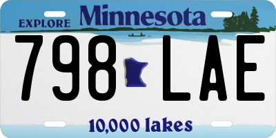 MN license plate 798LAE