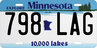 MN license plate 798LAG