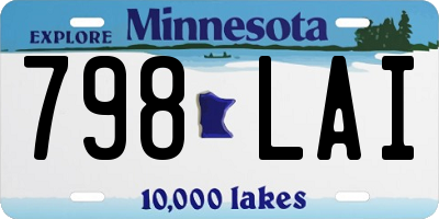 MN license plate 798LAI