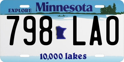 MN license plate 798LAO