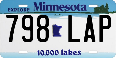 MN license plate 798LAP