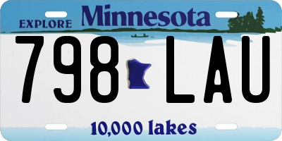 MN license plate 798LAU