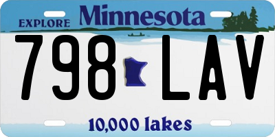 MN license plate 798LAV