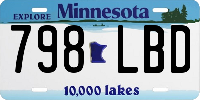 MN license plate 798LBD