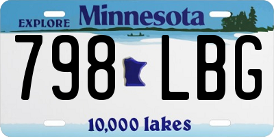 MN license plate 798LBG