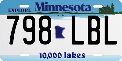 MN license plate 798LBL