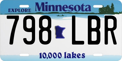 MN license plate 798LBR