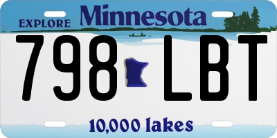 MN license plate 798LBT