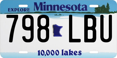 MN license plate 798LBU