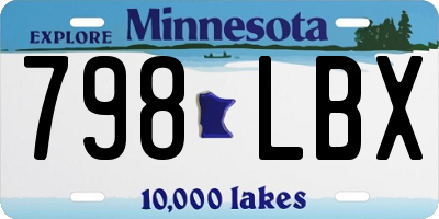 MN license plate 798LBX