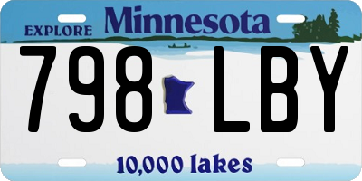 MN license plate 798LBY