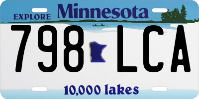 MN license plate 798LCA