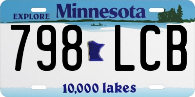MN license plate 798LCB