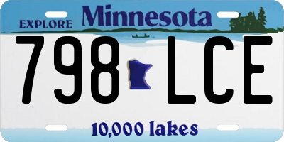 MN license plate 798LCE