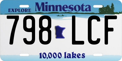 MN license plate 798LCF