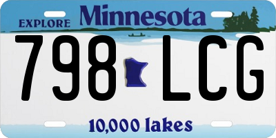 MN license plate 798LCG