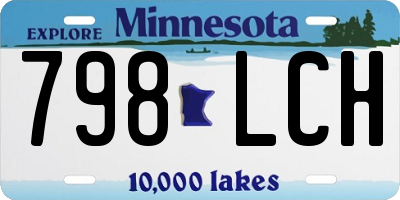 MN license plate 798LCH