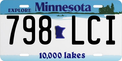 MN license plate 798LCI