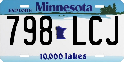 MN license plate 798LCJ