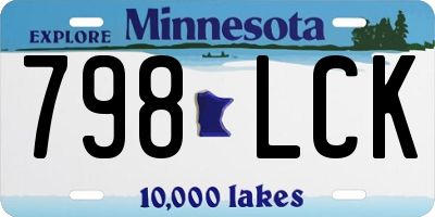 MN license plate 798LCK