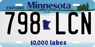 MN license plate 798LCN