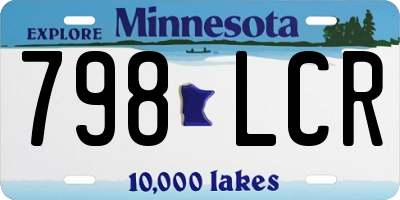 MN license plate 798LCR