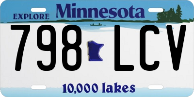 MN license plate 798LCV