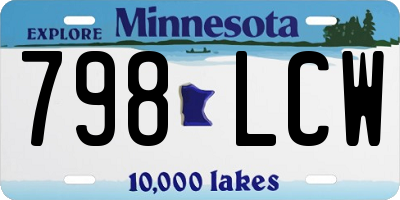 MN license plate 798LCW